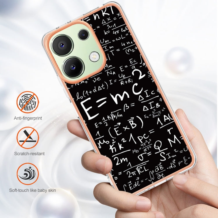 For Xiaomi Redmi Note 13 4G Global Electroplating Marble Dual-side IMD Phone Case(Equation)