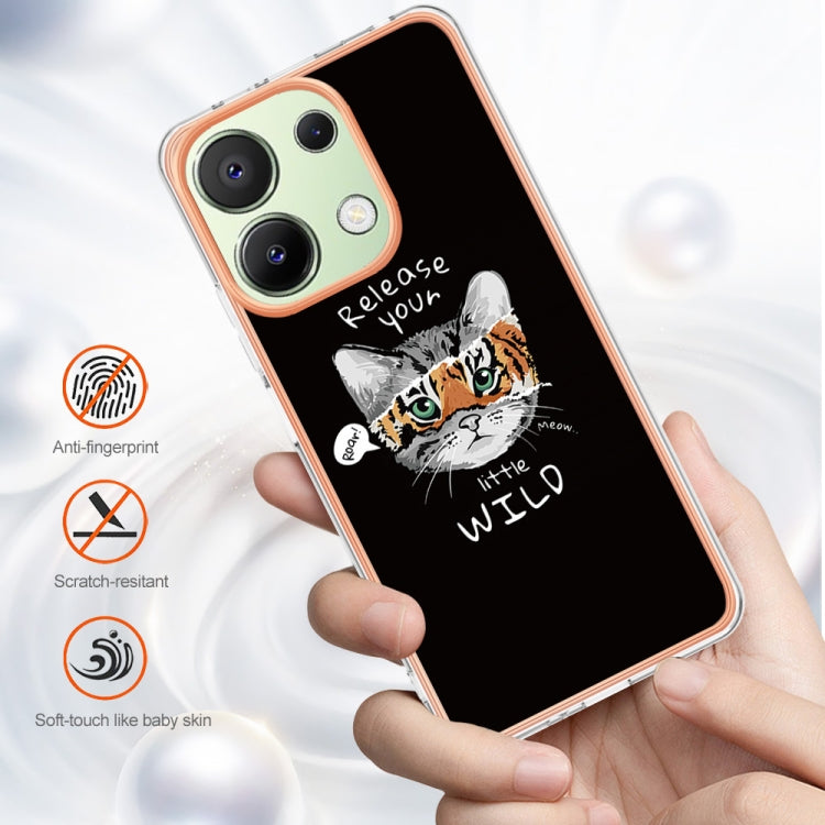 For Xiaomi Redmi Note 13 4G Global Electroplating Marble Dual-side IMD Phone Case(Natural Growth)