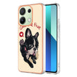 For Xiaomi Redmi Note 13 4G Global Electroplating Marble Dual-side IMD Phone Case(Lucky Dog) - Note 13 Cases by PMC TechLife | Online Shopping South Africa | PMC TechLife | Buy Now Pay Later Mobicred
