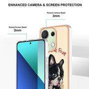 For Xiaomi Redmi Note 13 4G Global Electroplating Marble Dual-side IMD Phone Case(Lucky Dog)