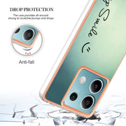 For Xiaomi Redmi Note 13 5G Electroplating Marble Dual-side IMD Phone Case(Smile)