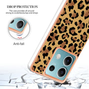 For Xiaomi Redmi Note 13 5G Electroplating Marble Dual-side IMD Phone Case(Leopard Print)