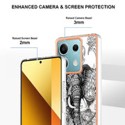 For Xiaomi Redmi Note 13 5G Electroplating Marble Dual-side IMD Phone Case(Totem Elephant)