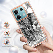 For Xiaomi Redmi Note 13 5G Electroplating Marble Dual-side IMD Phone Case(Totem Elephant)