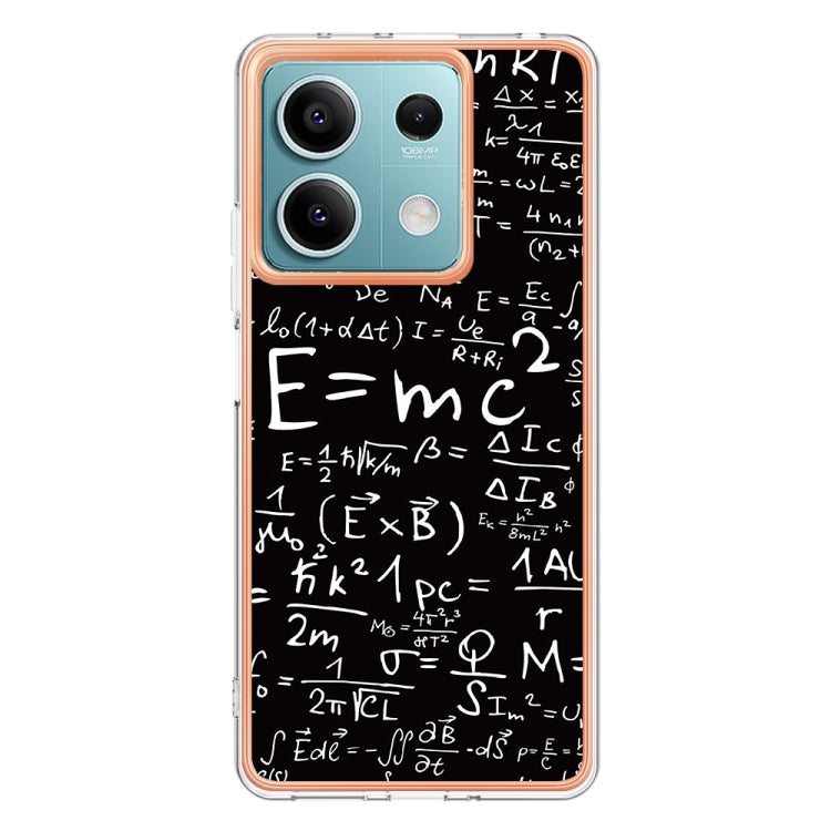 For Xiaomi Redmi Note 13 5G Electroplating Marble Dual-side IMD Phone Case(Equation)
