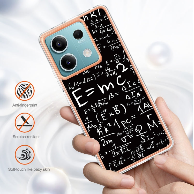 For Xiaomi Redmi Note 13 5G Electroplating Marble Dual-side IMD Phone Case(Equation)