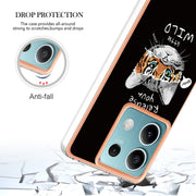 For Xiaomi Redmi Note 13 5G Electroplating Marble Dual-side IMD Phone Case(Natural Growth)
