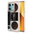 For Xiaomi Redmi Note 13 5G Electroplating Marble Dual-side IMD Phone Case(Retro Radio) - Note 13 Cases by PMC TechLife | Online Shopping South Africa | PMC TechLife | Buy Now Pay Later Mobicred