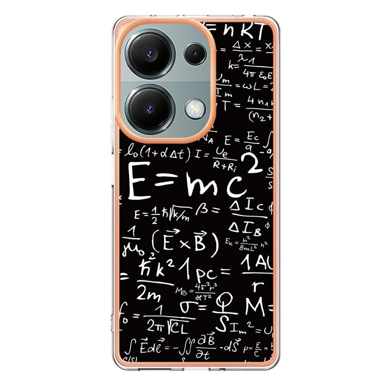 For Xiaomi Redmi Note 13 Pro 4G/Poco M6 Pro 4G Electroplating Marble Dual-side IMD Phone Case(Equation)