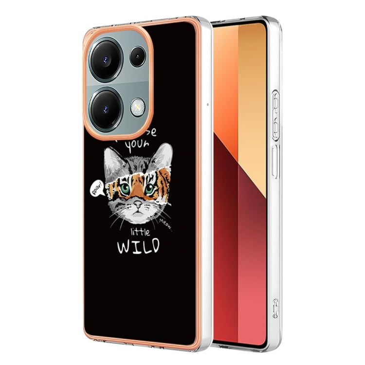 For Xiaomi Redmi Note 13 Pro 4G/Poco M6 Pro 4G Electroplating Marble Dual-side IMD Phone Case(Natural Growth)