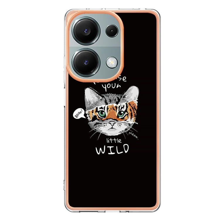 For Xiaomi Redmi Note 13 Pro 4G/Poco M6 Pro 4G Electroplating Marble Dual-side IMD Phone Case(Natural Growth)