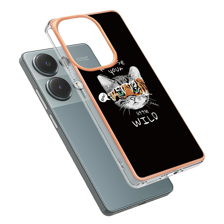 For Xiaomi Redmi Note 13 Pro 4G/Poco M6 Pro 4G Electroplating Marble Dual-side IMD Phone Case(Natural Growth)