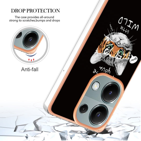 For Xiaomi Redmi Note 13 Pro 4G/Poco M6 Pro 4G Electroplating Marble Dual-side IMD Phone Case(Natural Growth)