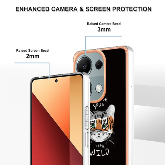 For Xiaomi Redmi Note 13 Pro 4G/Poco M6 Pro 4G Electroplating Marble Dual-side IMD Phone Case(Natural Growth)