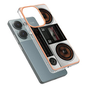 For Xiaomi Redmi Note 13 Pro 4G/Poco M6 Pro 4G Electroplating Marble Dual-side IMD Phone Case(Retro Radio)