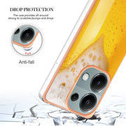 For Xiaomi Redmi Note 13 Pro 4G/Poco M6 Pro 4G Electroplating Marble Dual-side IMD Phone Case(Draft Beer)