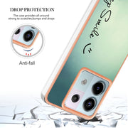 For Xiaomi Redmi Note 13 Pro 5G Global Electroplating Marble Dual-side IMD Phone Case(Smile)