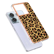 For Xiaomi Redmi Note 13 Pro 5G Global Electroplating Marble Dual-side IMD Phone Case(Leopard Print)
