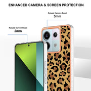 For Xiaomi Redmi Note 13 Pro 5G Global Electroplating Marble Dual-side IMD Phone Case(Leopard Print)