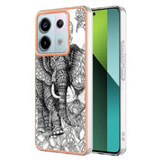 For Xiaomi Redmi Note 13 Pro 5G Global Electroplating Marble Dual-side IMD Phone Case(Totem Elephant)
