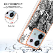For Xiaomi Redmi Note 13 Pro 5G Global Electroplating Marble Dual-side IMD Phone Case(Totem Elephant)