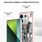 For Xiaomi Redmi Note 13 Pro 5G Global Electroplating Marble Dual-side IMD Phone Case(Totem Elephant)