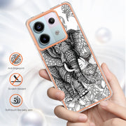 For Xiaomi Redmi Note 13 Pro 5G Global Electroplating Marble Dual-side IMD Phone Case(Totem Elephant)