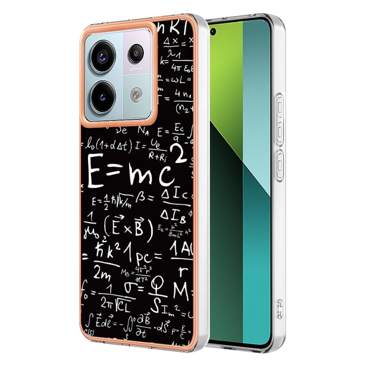 For Xiaomi Redmi Note 13 Pro 5G Global Electroplating Marble Dual-side IMD Phone Case(Equation)