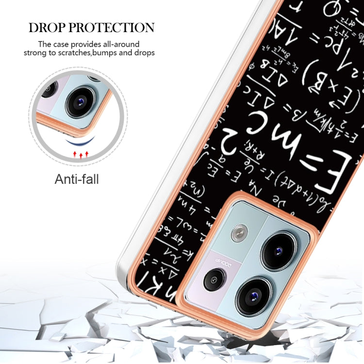 For Xiaomi Redmi Note 13 Pro 5G Global Electroplating Marble Dual-side IMD Phone Case(Equation)