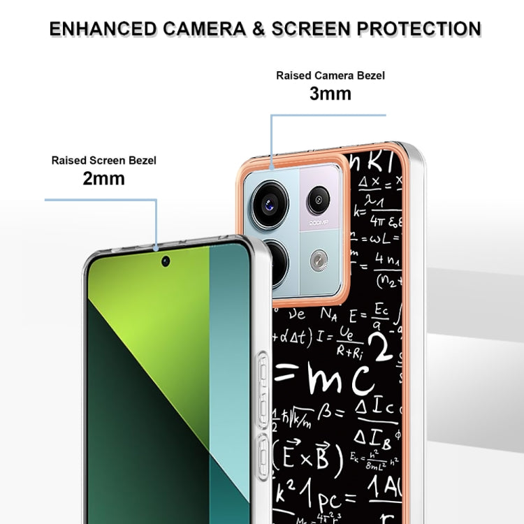 For Xiaomi Redmi Note 13 Pro 5G Global Electroplating Marble Dual-side IMD Phone Case(Equation)