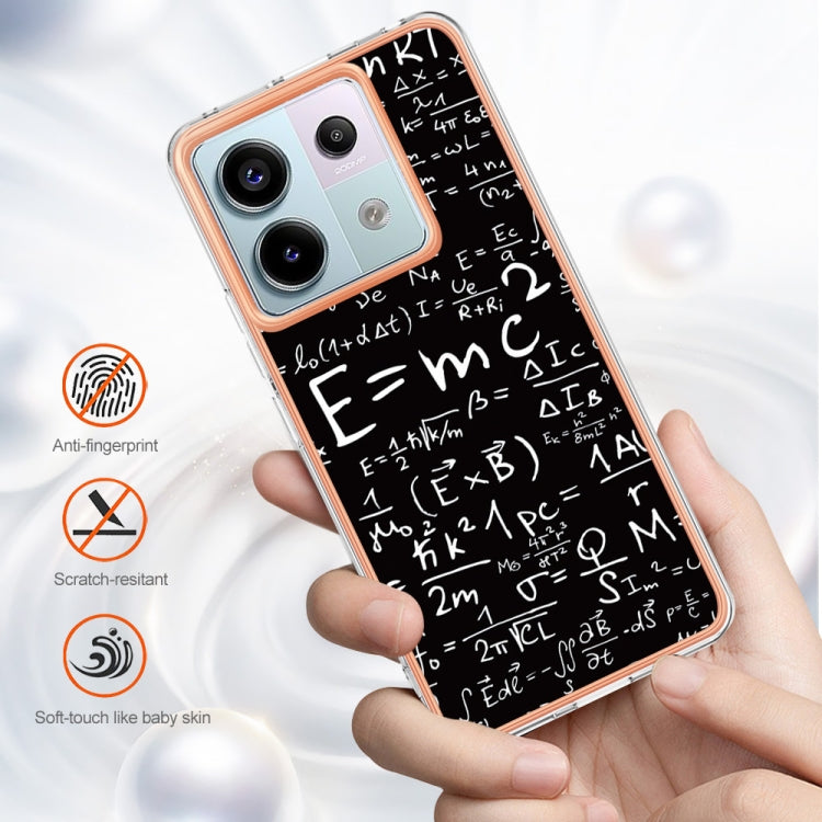 For Xiaomi Redmi Note 13 Pro 5G Global Electroplating Marble Dual-side IMD Phone Case(Equation)