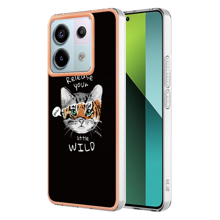 For Xiaomi Redmi Note 13 Pro 5G Global Electroplating Marble Dual-side IMD Phone Case(Natural Growth)