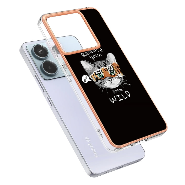 For Xiaomi Redmi Note 13 Pro 5G Global Electroplating Marble Dual-side IMD Phone Case(Natural Growth)