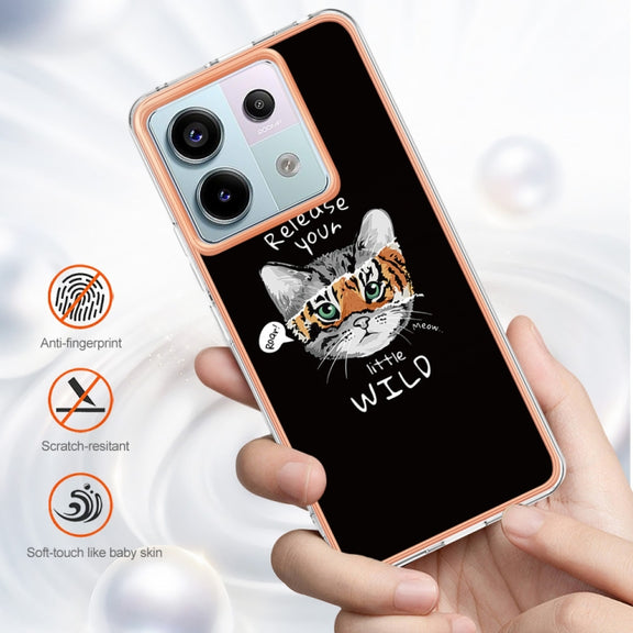 For Xiaomi Redmi Note 13 Pro 5G Global Electroplating Marble Dual-side IMD Phone Case(Natural Growth)
