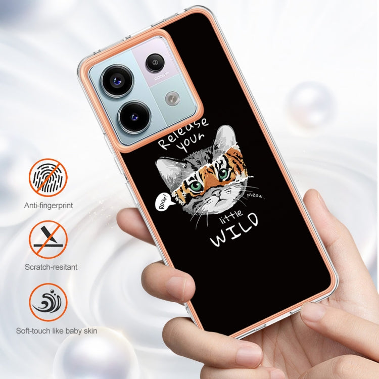 For Xiaomi Redmi Note 13 Pro 5G Global Electroplating Marble Dual-side IMD Phone Case(Natural Growth)