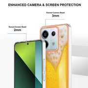 For Xiaomi Redmi Note 13 Pro 5G Global Electroplating Marble Dual-side IMD Phone Case(Draft Beer)