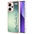 For Xiaomi Redmi Note 13 Pro+ 5G Electroplating Marble Dual-side IMD Phone Case(Smile) - Note 13 Pro+ Cases by PMC TechLife | Online Shopping South Africa | PMC TechLife | Buy Now Pay Later Mobicred