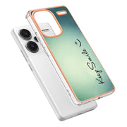 For Xiaomi Redmi Note 13 Pro+ 5G Electroplating Marble Dual-side IMD Phone Case(Smile)