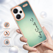 For Xiaomi Redmi Note 13 Pro+ 5G Electroplating Marble Dual-side IMD Phone Case(Smile)