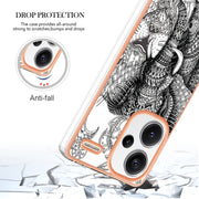For Xiaomi Redmi Note 13 Pro+ 5G Electroplating Marble Dual-side IMD Phone Case(Totem Elephant)