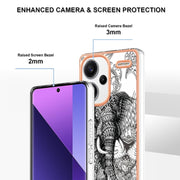 For Xiaomi Redmi Note 13 Pro+ 5G Electroplating Marble Dual-side IMD Phone Case(Totem Elephant)
