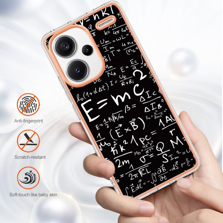 For Xiaomi Redmi Note 13 Pro+ 5G Electroplating Marble Dual-side IMD Phone Case(Equation)