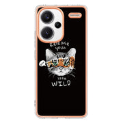 For Xiaomi Redmi Note 13 Pro+ 5G Electroplating Marble Dual-side IMD Phone Case(Natural Growth)