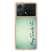 For Xiaomi Poco X6 Pro / Redmi K70E Electroplating Marble Dual-side IMD Phone Case(Smile)