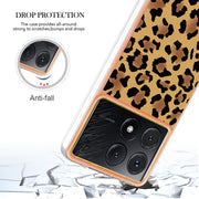 For Xiaomi Poco X6 Pro / Redmi K70E Electroplating Marble Dual-side IMD Phone Case(Leopard Print)