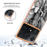 For Xiaomi Poco X6 Pro / Redmi K70E Electroplating Marble Dual-side IMD Phone Case(Totem Elephant)