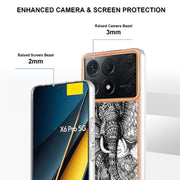 For Xiaomi Poco X6 Pro / Redmi K70E Electroplating Marble Dual-side IMD Phone Case(Totem Elephant)