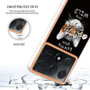 For Xiaomi Poco X6 Pro / Redmi K70E Electroplating Marble Dual-side IMD Phone Case(Natural Growth)