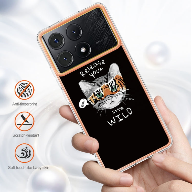 For Xiaomi Poco X6 Pro / Redmi K70E Electroplating Marble Dual-side IMD Phone Case(Natural Growth)