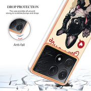 For Xiaomi Poco X6 Pro / Redmi K70E Electroplating Marble Dual-side IMD Phone Case(Lucky Dog)